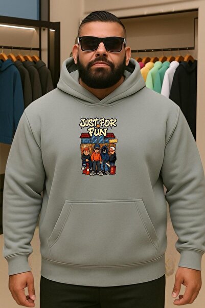 DM DOLCE MORE سويت شيرت مقاس كبير مع طباعة شكلية