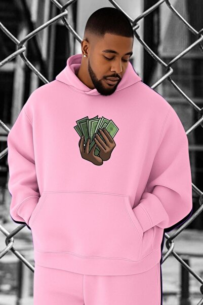 DM DOLCE MORE Суитшърт с голям размер с надпис „Money Printed“