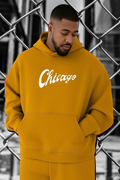 DM DOLCE MORE Hanorac supradimensionat cu imprimeu CHICAGO