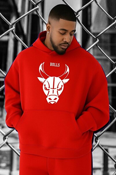 DM DOLCE MORE سويت شيرت بطبعة بوجا شيكاغو مقاس كبير