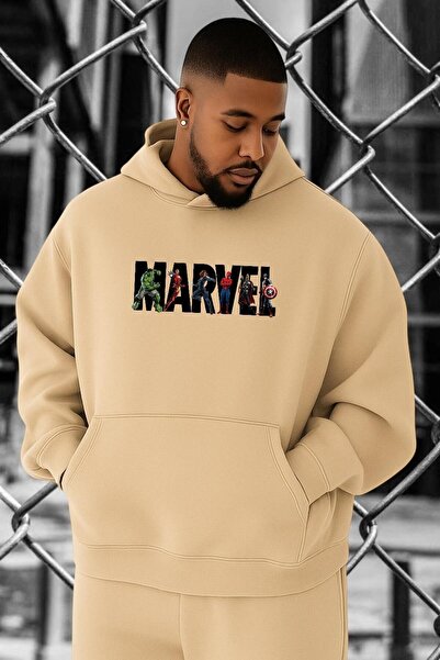 E-ROMA Hanorac supradimensionat cu imprimeu MARVEL