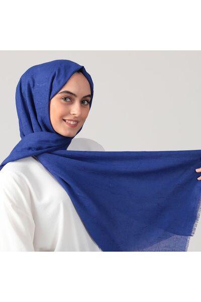 ipekistanbul شال كراش قطني - أزرق ساكس