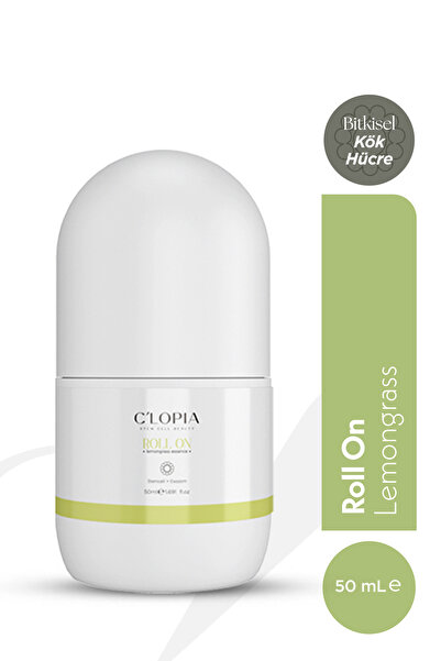 C'LOPIA BEAUTY Beyazlatıcı Etkili Ter Kokusu Önleyici Bitkisel Kök Hücre Roll-on, Limon Otu, Vit-E,