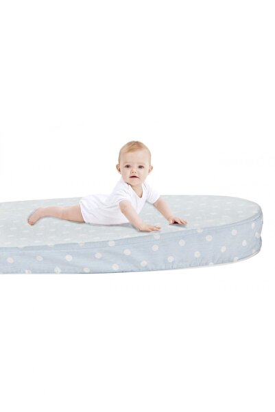 Babyjem 5-Function Mother's Side & Nursing Pillow & Baby Bed Blue Speckled