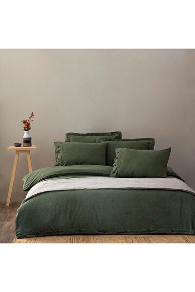 Ecocotton Havin Çift Kişilik Nevresim Takımı Organik Pamuk Saten Yeşil