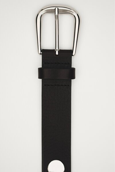 Massimo Dutti Zımbalı napa deri kemer