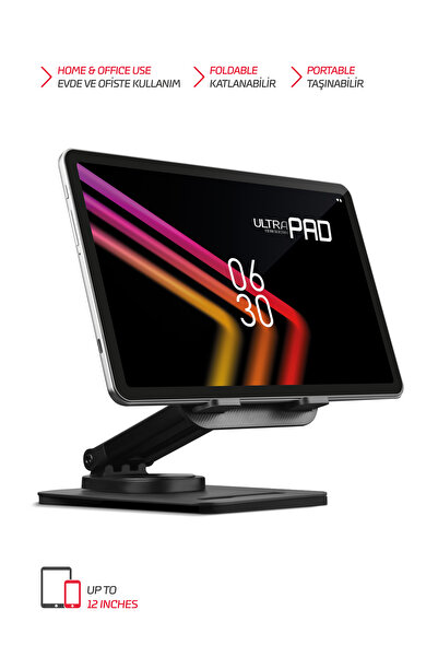 Vorcom 4 Eksenli Metal 360 Derece Teleskopik Tüm Tablet Telefon Uyumlu Ayaklı Stand Tablet Tutucu Tms30