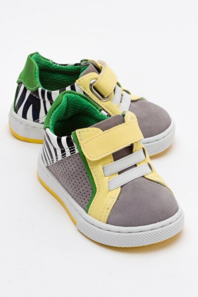 mnpc Erkek Çocuk Gri Hakiki Deri İlk Adım Ayakkabı