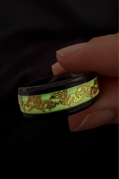 UKHWD SUPPLY 316L Steel Phosphor Black Men's Ring