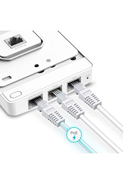 TP-LINK Punct de acces Wi-Fi 6, AX1800 Dual-Band, 3/4 dBi, 4 x RJ45 Gigabit, PoE - Omada EAP615-wall