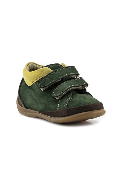 mnpc Unisex Children's Khaki Leather First Step Boots with Orthopedic Support