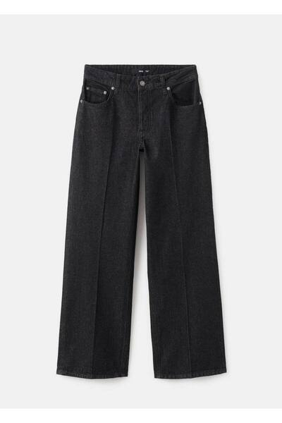 MANGO Woman Düz kesim düşük bel jean