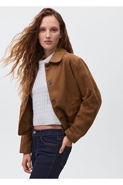 Mango Teen Süet görünümlü ceket