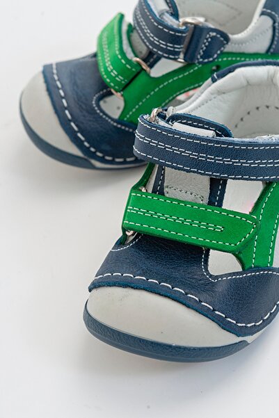 mnpc Boy's Denim Leather Orthopedic Supported First Step Shoes