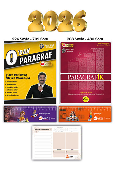 Rüştü Hoca Paragrafik Denemeleri - 0 dan Paragraf Set 2 Kitap