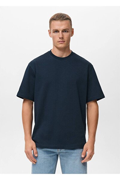 MANGO Man %100 pamuklu rahat kesim tişört