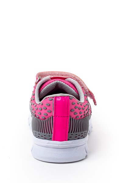 mnpc Unisex Çocuk Gri-Pembe Ortopedik Destekli Çocuk Spor Ayakkabı