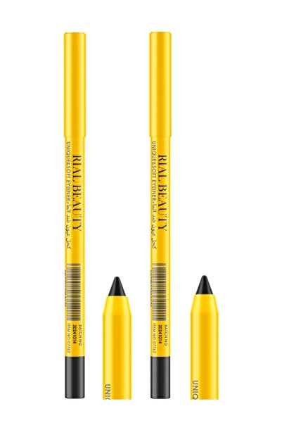 RIAL BEAUTY 2 قلم تحديد عيون اسود كحل عين ضد الماء يدوم طويلاً يمنحك هذا القل...