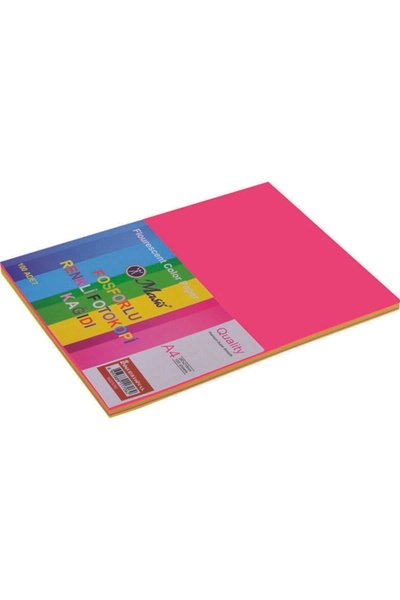 Masis Fosforlu A4 Fotokopi Kağıdı 100 Lü Karşık 5 Renk