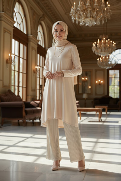 PASTELASTORE Gold Tunic Trousers Double Set