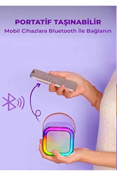 EMİN ENSAR HOME Karaoke mikrofon hoparlör Bluetooth ses küçük ev profesyonel çocuk şarkı Bluetooth hoparlör