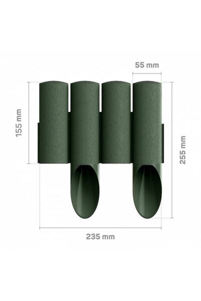 trendbahce Plastik Çim Bordürü 2.3 Metre Çim Ayırıcı Yeşil