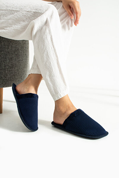 MODA BULVARI Kadın Ev terliği Kadife Fitilli Yumuşak Kumaş Hediyelik Yumuşak ...