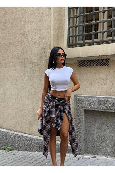 LB Laluna Butik Dámská volná kostkovaná košile