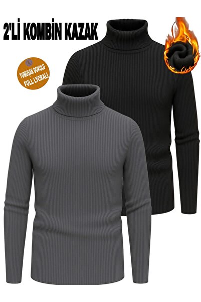 EMKA GİYİM سترة بياقة مدورة مكونة من قطعتين