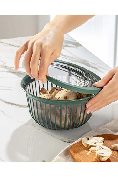 Stile Cucina Linea 3 Green 3 Liter Round Leak-proof Cookie and Fruit Storage Set - 3 Pieces