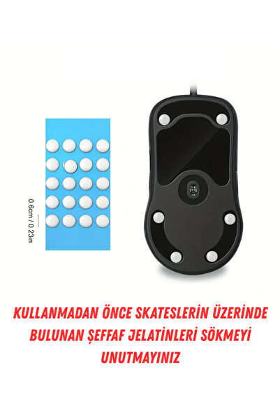 ULUGAMES Gg Skatez Universal Mouse Dot Skates (100% Ptfe)