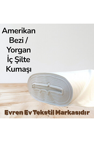 Evren Ev Tekstil White American Cloth 5 Meters X 220 Cm