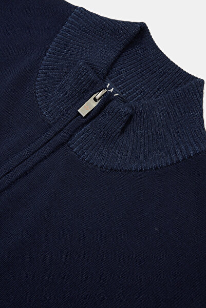 W Collection LACİVERT UZUN KOLLU KAZAK