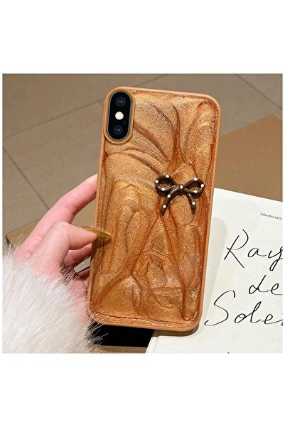 Zebana Apple iPhone X Uyumlu Kılıf Fionka Silikon Kılıf Kahverengi