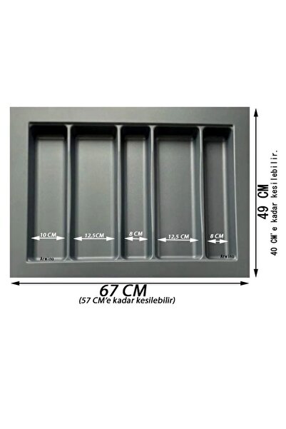 GörSeç 67X49 cm - Drawer Organizer, 67 cm Spoon Holder, 67 cm Ladle (Can Form a 57X40 cm)