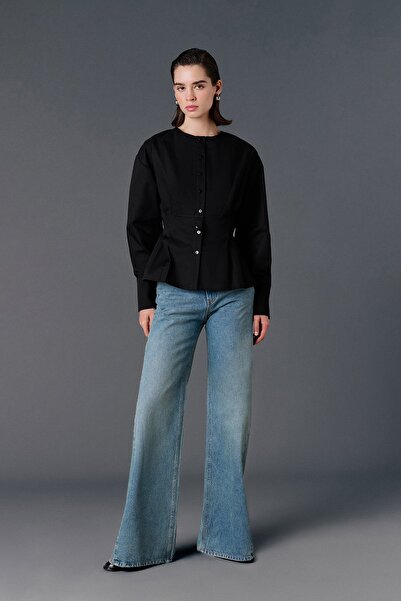 VATKALI Crew Neck Fitted Shirt