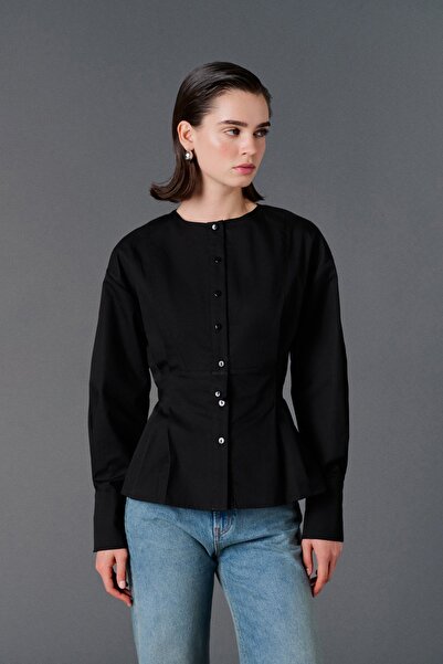 VATKALI Crew Neck Fitted Shirt