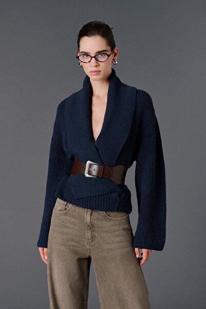 VATKALI Şal yaka oversize kazak