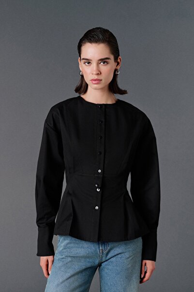 VATKALI Crew Neck Fitted Shirt