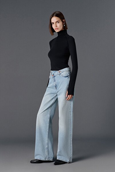 VATKALI V1991 Blugi cu talie încrucișată