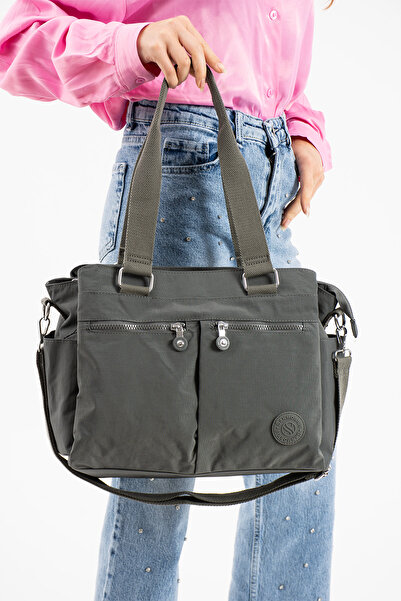 Sanmorris 3026 Büyük Boy Bölmeli Suya Dayanıklı Krinkıl Kumaş Çapraz Ve Omuz ...