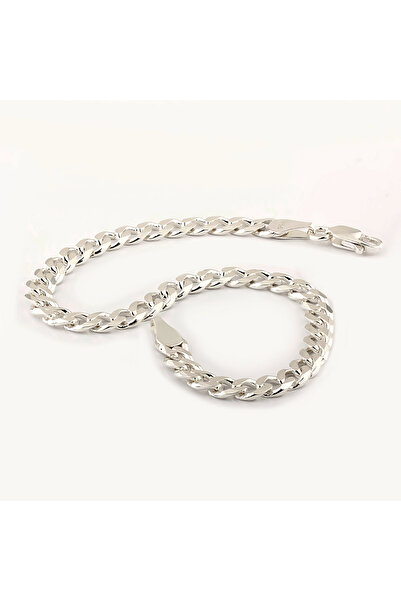 vien silver 925 AYAR GÜMÜŞ ERKRK GURMET ZİNCİR BİLEKLİK 3MM