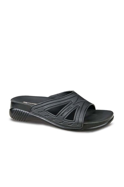 Ceyo Anatomical Black Women's Slippers - Pearlescent