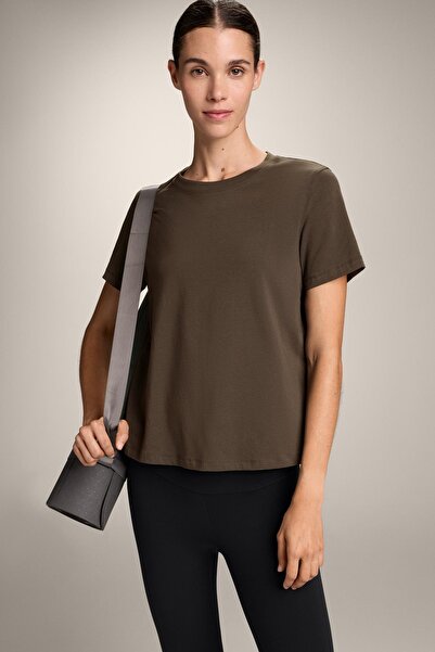 Oysho Kısa kollu pamuk karışımlı tişört