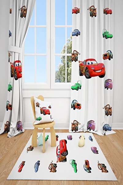 dekomingo سيارات عائلية لغرفة الأطفال والرضع ستارة فون 2 أجنحة