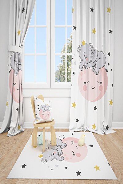 dekomingo ستارة خلفية لغرفة الأطفال بيبي فيل ستار 2 أجنحة