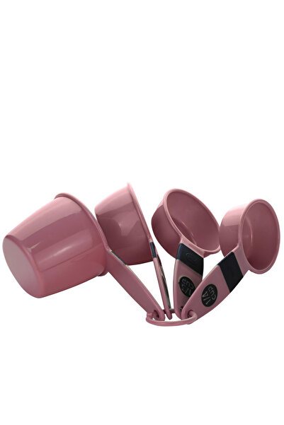 Cuisine Art By Styli 4-Pieces Measuring Cup Set, Light Maroon
