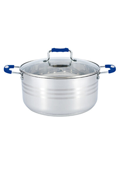 Wilson By Styli Wilson Stainless Steel Silver Casserole With Red Color Silico...