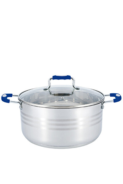 Wilson By Styli Wilson Stainless Steel Silver Casserole With Blue Color Silic...