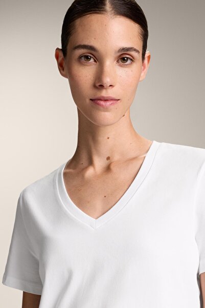 Oysho Pamuk karışımlı v yaka t-shirt